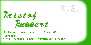 kristof ruppert business card