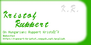 kristof ruppert business card